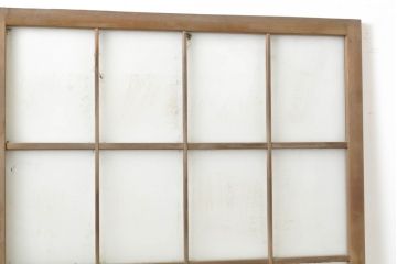 アンティーク建具　風情のある空間づくりにおすすめな障子戸風ガラス戸2枚セット(引き戸、ガラス帯戸、建具)(R-063153)