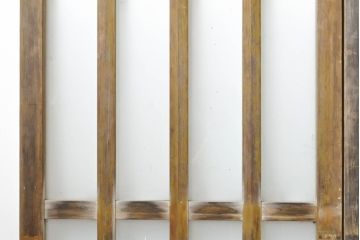 アンティーク建具　経年を感じる風合いが魅力のガラス戸4枚セット(玄関戸、引き戸、建具)(R-063154)