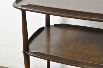 イギリスビンテージ　ERCOL(アーコール)　落ち着いた色合いが品のあるトロリー(キャスターワゴン、キッチンワゴン、ワゴンテーブル、ヴィンテージ)(R-063162)