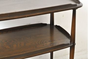 イギリスビンテージ　ERCOL(アーコール)　落ち着いた色合いが品のあるトロリー(キャスターワゴン、キッチンワゴン、ワゴンテーブル、ヴィンテージ)(R-063162)