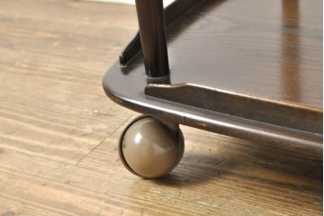 イギリスビンテージ　ERCOL(アーコール)　落ち着いた色合いが品のあるトロリー(キャスターワゴン、キッチンワゴン、ワゴンテーブル、ヴィンテージ)(R-063162)