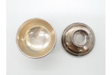 ビンテージ　TIFFANY & CO. STERLING 1012　銀製　蓋つき小物入れ(ヴィンテージ、シルバー、ふた付き小物入れ、マルチケース、ジャー、シュガーポット)(R-063165)