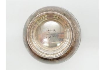 ビンテージ　TIFFANY & CO. STERLING 1012　銀製　蓋つき小物入れ(ヴィンテージ、シルバー、ふた付き小物入れ、マルチケース、ジャー、シュガーポット)(R-063165)