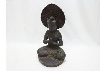時代物　一利作　銅製　仏像(銅像、昭和8年)(R-063170)