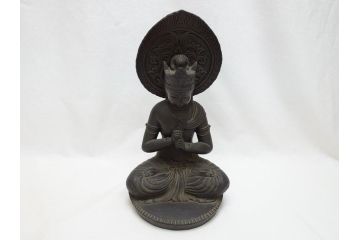 時代物　一利作　銅製　仏像(銅像、昭和8年)(R-063170)