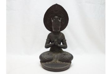 時代物　一利作　銅製　仏像(銅像、昭和8年)(R-063170)
