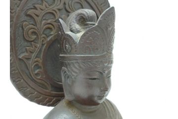 時代物　一利作　銅製　仏像(銅像、昭和8年)(R-063170)