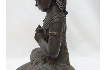 時代物　一利作　銅製　仏像(銅像、昭和8年)(R-063170)