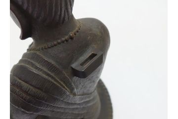 時代物　一利作　銅製　仏像(銅像、昭和8年)(R-063170)