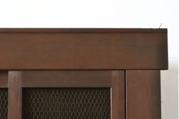 和製アンティーク　丸桟引き戸　凛とした美しさが上品な和を演出してくれる近江水屋箪笥サイドボード(食器棚、戸棚、収納棚、キャビネット)(R-063172)