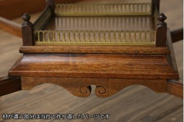 イギリスアンティーク　高級品!!　凝ったデザインの象嵌入り!!クラシカルな佇まいのオクタゴンテーブル(ダイニングテーブル、4人掛け、4P、八角形デスク)(R-063178)