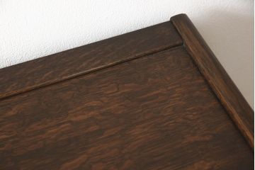イギリスアンティーク　オーク材　丸みを帯びたフォルムが魅力的!!スライド扉付きスタッキングブックケース(飾り棚、収納棚、戸棚、本箱、サイドキャビネット)(R-063179)