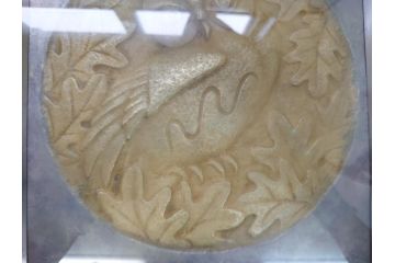 金工家　海野建夫　木陰　彫金　ブロンズ　レリーフ(額装)(R-063186)