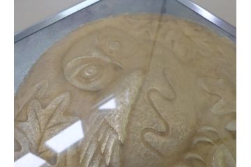 金工家　海野建夫　木陰　彫金　ブロンズ　レリーフ(額装)(R-063186)