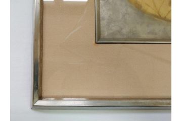 金工家　海野建夫　木陰　彫金　ブロンズ　レリーフ(額装)(R-063186)