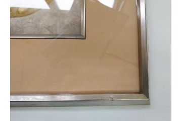 金工家　海野建夫　木陰　彫金　ブロンズ　レリーフ(額装)(R-063186)