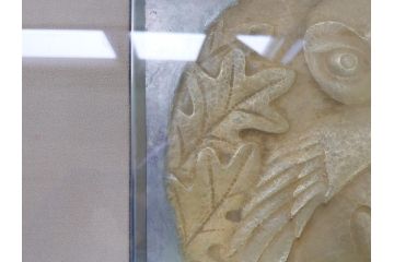金工家　海野建夫　木陰　彫金　ブロンズ　レリーフ(額装)(R-063186)