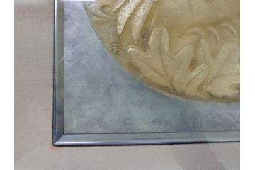 金工家　海野建夫　木陰　彫金　ブロンズ　レリーフ(額装)(R-063186)