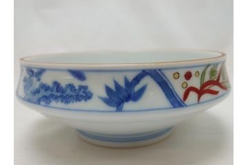 今泉今右衛門　色絵　染付　色鍋島　5.6寸(17cm)小鉢　2.7寸(8.3cm)向付　各5枚セット(共箱なし、五寸六分、二寸七分、中皿、小皿、深皿、和皿、和食器)(R-063192)