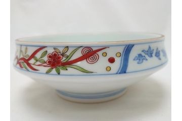 今泉今右衛門　色絵　染付　色鍋島　5.6寸(17cm)小鉢　2.7寸(8.3cm)向付　各5枚セット(共箱なし、五寸六分、二寸七分、中皿、小皿、深皿、和皿、和食器)(R-063192)