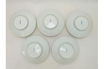 今泉今右衛門　色絵　染付　色鍋島　5.6寸(17cm)小鉢　2.7寸(8.3cm)向付　各5枚セット(共箱なし、五寸六分、二寸七分、中皿、小皿、深皿、和皿、和食器)(R-063192)