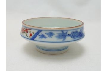 今泉今右衛門　色絵　染付　色鍋島　5.6寸(17cm)小鉢　2.7寸(8.3cm)向付　各5枚セット(共箱なし、五寸六分、二寸七分、中皿、小皿、深皿、和皿、和食器)(R-063192)