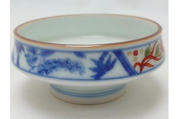 今泉今右衛門　色絵　染付　色鍋島　5.6寸(17cm)小鉢　2.7寸(8.3cm)向付　各5枚セット(共箱なし、五寸六分、二寸七分、中皿、小皿、深皿、和皿、和食器)(R-063192)