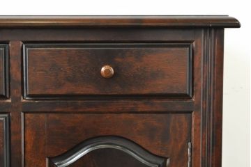 中古　美品　松本民芸家具　G型ドレッサー　美しい木目とシックな色合いが魅力のサイドボード(収納棚、戸棚、引き出し、サイドキャビネット、ドレッシングチェスト)(定価約55万円)(R-063194)
