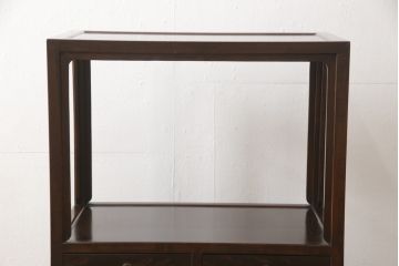 中古　美品　松本民芸家具　132型　和モダンなお部屋づくりにおすすめの朝鮮棚(茶棚、飾り棚、戸棚、収納棚)(定価約55万円)(R-063196)