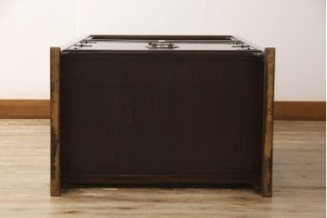 中古　美品　松本民芸家具　132型　和モダンなお部屋づくりにおすすめの朝鮮棚(茶棚、飾り棚、戸棚、収納棚)(定価約55万円)(R-063196)