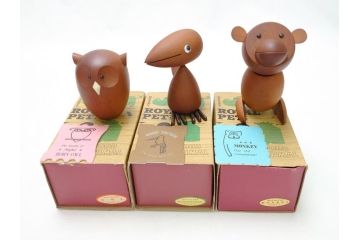 ROYAL PET(ロイヤルペット) WOOD ANIMAL(ウッドアニマル)　千趣会　可愛らしいディスプレイが叶う動物20体セット(ベルメゾン、欧風、北欧、デンマーク、木製人形、おもちゃ、オブジェ、置物、インテリア雑貨)(R-063202)