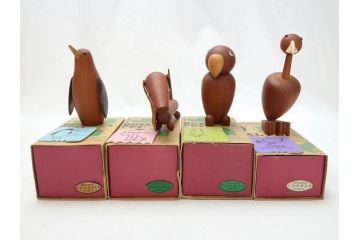 ROYAL PET(ロイヤルペット) WOOD ANIMAL(ウッドアニマル)　千趣会　可愛らしいディスプレイが叶う動物20体セット(ベルメゾン、欧風、北欧、デンマーク、木製人形、おもちゃ、オブジェ、置物、インテリア雑貨)(R-063202)