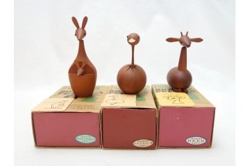 ROYAL PET(ロイヤルペット) WOOD ANIMAL(ウッドアニマル)　千趣会　可愛らしいディスプレイが叶う動物20体セット(ベルメゾン、欧風、北欧、デンマーク、木製人形、おもちゃ、オブジェ、置物、インテリア雑貨)(R-063202)