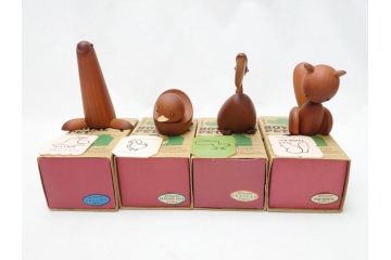 ROYAL PET(ロイヤルペット) WOOD ANIMAL(ウッドアニマル)　千趣会　可愛らしいディスプレイが叶う動物20体セット(ベルメゾン、欧風、北欧、デンマーク、木製人形、おもちゃ、オブジェ、置物、インテリア雑貨)(R-063202)