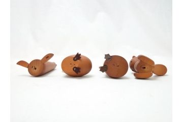 ROYAL PET(ロイヤルペット) WOOD ANIMAL(ウッドアニマル)　千趣会　可愛らしいディスプレイが叶う動物20体セット(ベルメゾン、欧風、北欧、デンマーク、木製人形、おもちゃ、オブジェ、置物、インテリア雑貨)(R-063202)