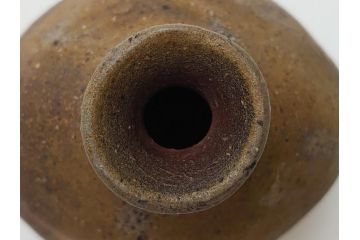 備前焼　金重道明　伊部　扁壷徳利(共箱付き、和食器)(R-063206)