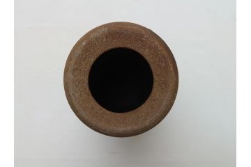 備前　人間国宝　藤原雄　花入(共箱付き、花瓶、花器、花生)(R-063207)