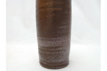 備前　人間国宝　藤原雄　花入(共箱付き、花瓶、花器、花生)(R-063207)