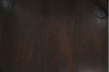 中古　松本民芸家具　#44A型　シックな色合いとクラシカルな佇まいが魅力のウィンザーチェア(ウインザーチェア、アームチェア、板座チェア、ダイニングチェア、椅子、イス)(定価約20万円)(R-063209)