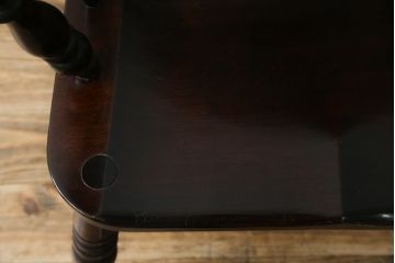 中古　松本民芸家具　#44A型　シックな色合いとクラシカルな佇まいが魅力のウィンザーチェア(ウインザーチェア、アームチェア、板座チェア、ダイニングチェア、椅子、イス)(定価約20万円)(R-063210)