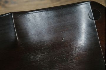 中古　松本民芸家具　#44A型　シックな色合いとクラシカルな佇まいが魅力のウィンザーチェア(ウインザーチェア、アームチェア、板座チェア、ダイニングチェア、椅子、イス)(定価約20万円)(R-063210)