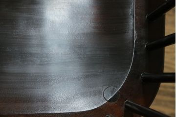 中古　松本民芸家具　#44A型　シックな色合いとクラシカルな佇まいが魅力のウィンザーチェア(ウインザーチェア、アームチェア、板座チェア、ダイニングチェア、椅子、イス)(定価約20万円)(R-063210)