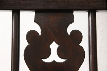 中古　松本民芸家具　#44A型　シックな色合いとクラシカルな佇まいが魅力のウィンザーチェア(ウインザーチェア、アームチェア、板座チェア、ダイニングチェア、椅子、イス)(定価約20万円)(R-063211)