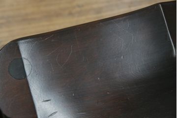 中古　松本民芸家具　#44A型　シックな色合いとクラシカルな佇まいが魅力のウィンザーチェア(ウインザーチェア、アームチェア、板座チェア、ダイニングチェア、椅子、イス)(定価約20万円)(R-063212)