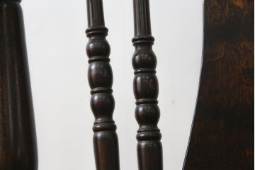 中古　松本民芸家具　#39A型ロッキングチェア　流れる曲線デザインとクラシカルな佇まいが美しいアームチェア(イス、椅子、板座チェア、揺り椅子)(定価約20万円)(R-063214)
