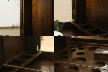 イギリスアンティーク　希少!　美品　オーク材　重厚な佇まいが魅力的なサーバーキャビネット(サイドボード、戸棚、収納棚)(R-063215)