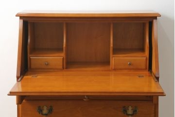 中古　美品　横浜クラシック家具　ダニエル(Daniel)　アーリーアメリカン　気品漂うライティングビューロー(ワークデスク、机、在宅ワーク、在宅用チェスト)(R-063219)