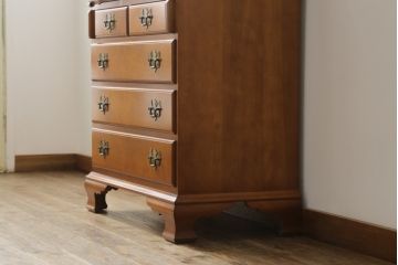 中古　美品　横浜クラシック家具　ダニエル(Daniel)　アーリーアメリカン　気品漂うライティングビューロー(ワークデスク、机、在宅ワーク、在宅用チェスト)(R-063219)