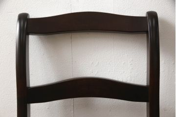 中古　北海道民芸家具　HM686　ゆるりと曲線を描くフォルムが魅力的なダイニングチェア(イス、椅子、板座チェア)(定価約4万円)(R-063222)