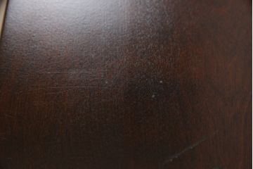 中古　北海道民芸家具　HM686　ゆるりと曲線を描くフォルムが魅力的なダイニングチェア(イス、椅子、板座チェア)(定価約4万円)(R-063222)